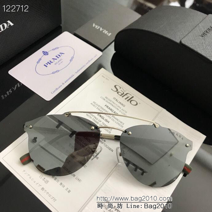 PRADA普拉達 高品質 PS55TS 太陽眼鏡 高檔潮流 時尚百搭 男士百搭瘦臉太陽鏡  lly1192